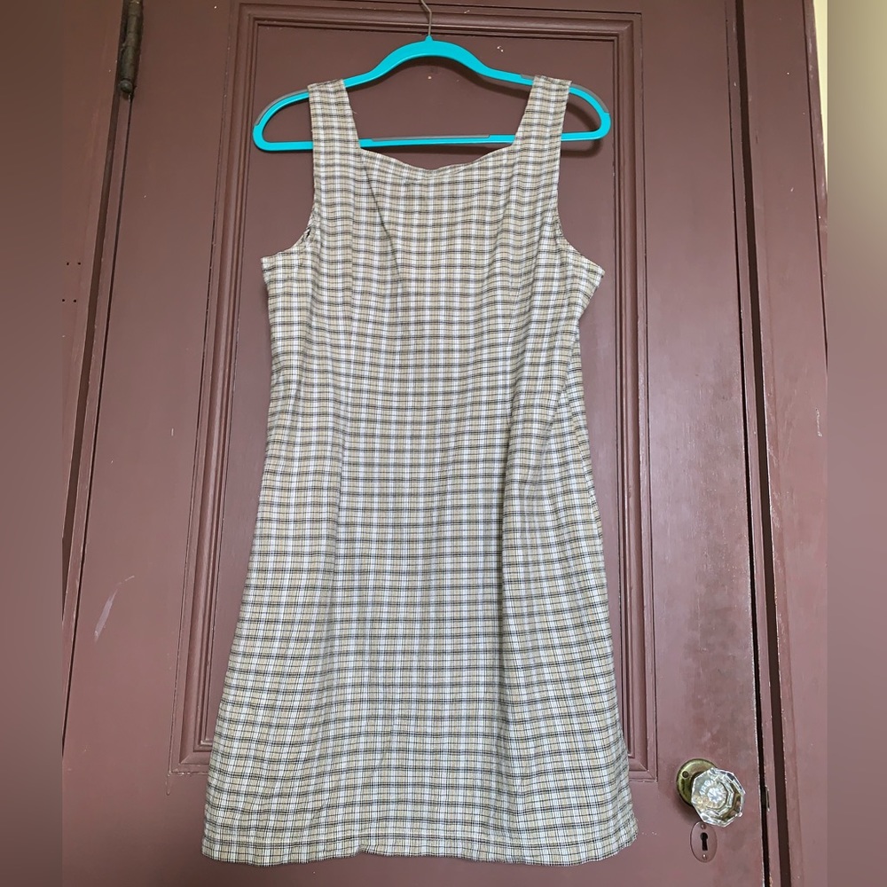 Vintage Old Navy Square Neck Plaid Dress